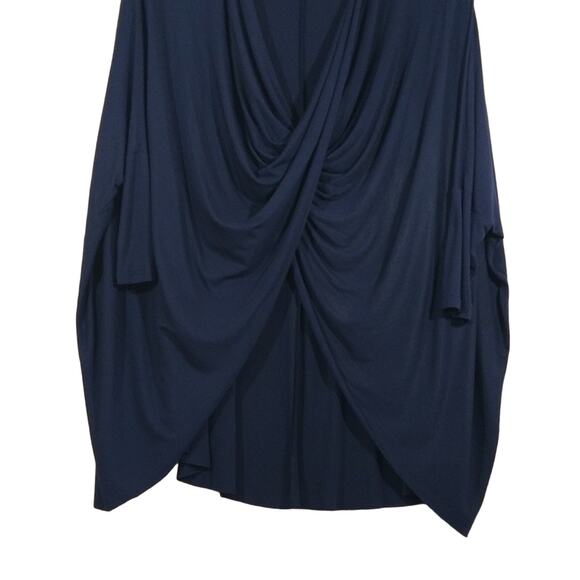 A Silence + Noise Women's Navy Blue Twist Front Oversized Top Shirt Tunic XS - Picture 4 of 13